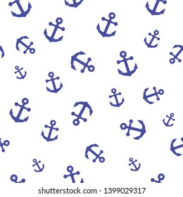 Anchor seamless pattern, on white background