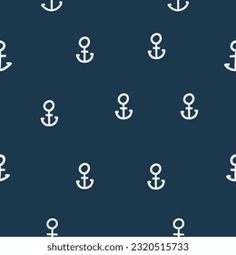 Anchor seamless pattern set. Modern design for clothes, fabric, paper, cover, interior decor. Vector texture.