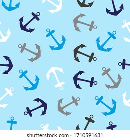 Anchor seamless pattern. Sport concept. Vector illustration.