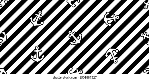 Anchor seamless pattern stripes vector boat pirate helm maritime Nautical ocean sea repeat wallpaper scarf isolated tile background design