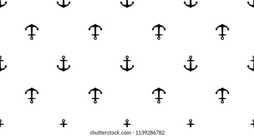 Anchor Seamless Pattern vector boat helm pirate nautical maritime tropical tile background scarf isolated wallpaper illustration graphic