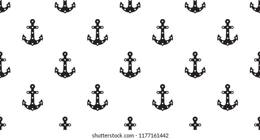 Anchor seamless pattern vector boat helm isolated scarf Nautical maritime polka dot sea ocean repeat wallpaper tile background