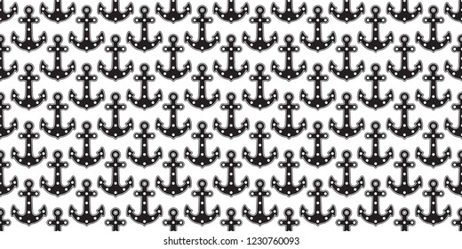 Anchor seamless pattern vector boat pirate helm scarf isolated maritime Nautical polka dot sea ocean repeat wallpaper tile background