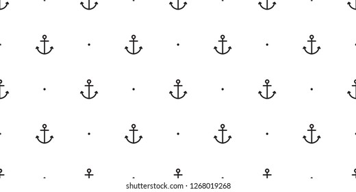 Anchor seamless pattern vector boat pirate helm polka dot scarf isolated maritime sea ocean Nautical repeat wallpaper tile background