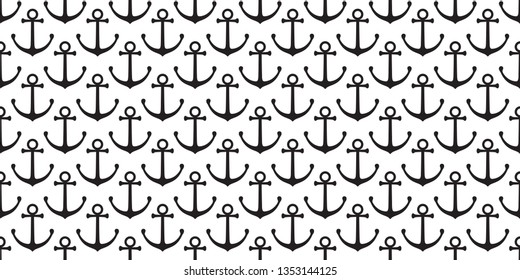 Anchor seamless pattern vector boat pirate helm maritime Nautical sea ocean repeat wallpaper scarf isolated tile background