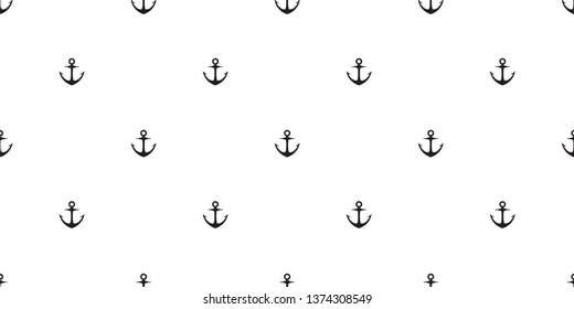 Anchor seamless pattern vector boat pirate helm Nautical maritime ocean sea tile background repeat wallpaper scarf isolated