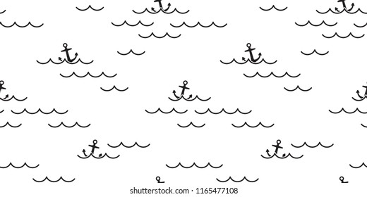 Anchor seamless pattern vector helm ocean sea boat beach scarf isolated maritime Nautical tile background repeat wallpaper