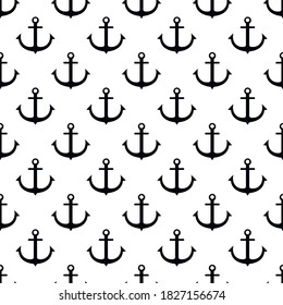 Anchor, seamless pattern, vector illustration