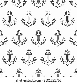 Anchor seamless pattern. Vector illustration.