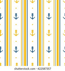 Anchor seamless pattern. Vector illustration.