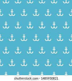 Anchor seamless pattern. Vector monochrome background for mobile app, web design, print materials, etc.