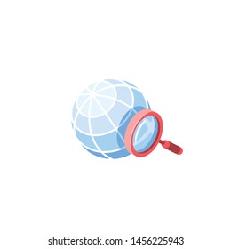 Anchor Search vector 3d isometric, color web icons set, new flat style. Creative illustration, idea for infographics.