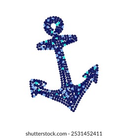 Anchor Sequins, Graphic design print t-shirts fashion, illustration, vector, posters, cards, stickers, mug