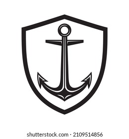 Anchor Shield Logo design element