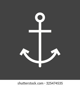 Anchor, ship, boat icon vector image. Can also be used for summer, recreation and fun. Suitable for use on mobile apps, web apps and print media.
