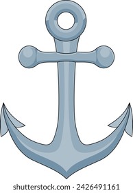 An anchor from a ship or boat it nautical icon illustration