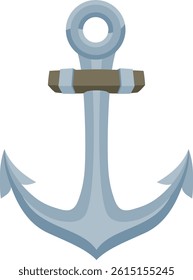 An anchor from a ship or boat it nautical icon illustration