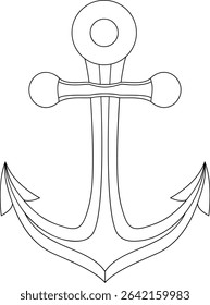 An anchor from a ship or boat it nautical icon illustration