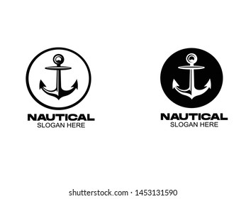 anchor ship design logo icon