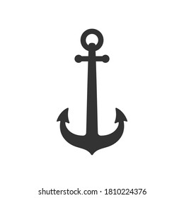 Anchor of ship graphic icon. Anchor sign Isolated on white background.  Vector illustration