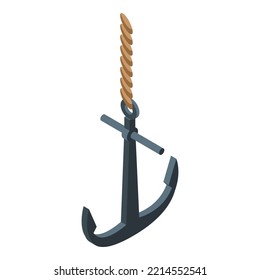 Anchor ship icon isometric vector. Sea beach. Vacation holiday