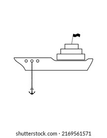 anchor and ship icon vector illustration logo template