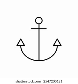 anchor ship icon vector sign