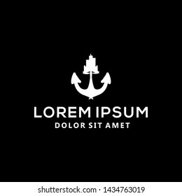anchor ship logo vector template