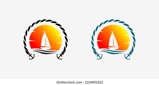 anchor ship/ travel logo design inspiration
