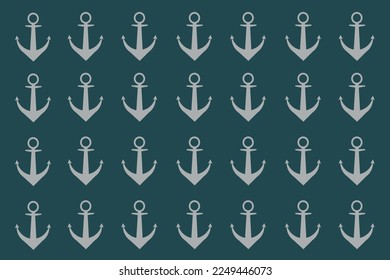 anchor ship yacht vector illustration sea background