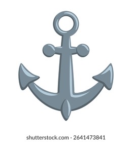 Anchor Sign Emoji Icon Illustration. Nautical Vector Symbol Emoticon Design Clip Art Sign Comic Style.