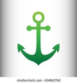Anchor sign. Green gradient icon