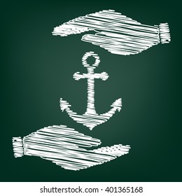 Anchor sign scrible effect 