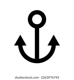 Anchor silhouette icon. Sea anchor. Vector. svg