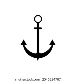 an anchor silhouette vector design