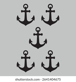Anchor silhouette vector illustration artwork