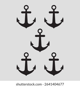 Anchor silhouette vector illustration artwork