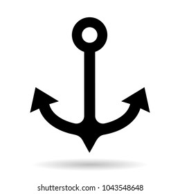 anchor simple black and white 