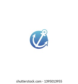 anchor simple Logo. Minimalistic logo design. Creative logo. 