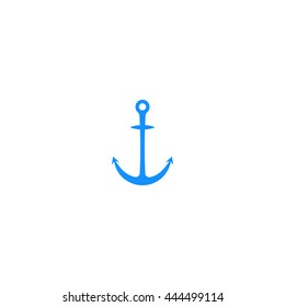Anchor solid body symbol - stock vector icon illustration