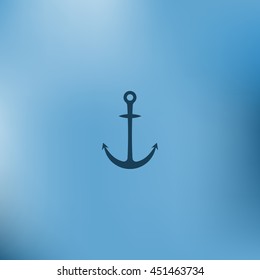 Anchor solid body symbol - stock vector icon illustration