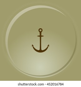 Anchor solid body symbol - stock vector icon illustration