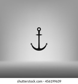 Anchor solid body symbol - stock vector icon illustration