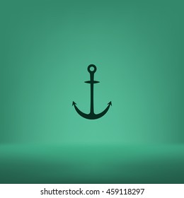 Anchor solid body symbol - stock vector icon illustration