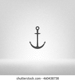 Anchor solid body symbol - stock vector icon illustration