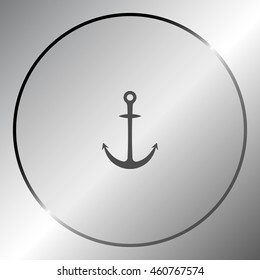 Anchor solid body symbol - stock vector icon illustration
