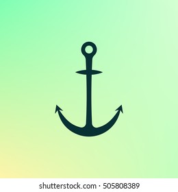 Anchor solid body symbol - stock vector icon illustration