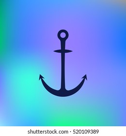 Anchor solid body symbol - stock vector icon illustration