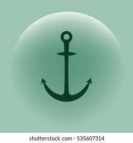 Anchor solid body symbol - stock vector icon illustration
