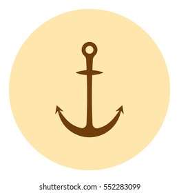 Anchor solid body symbol - stock vector icon illustration